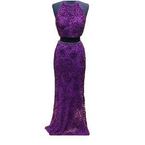 Sherri Hill Purple Plum Prom Dress